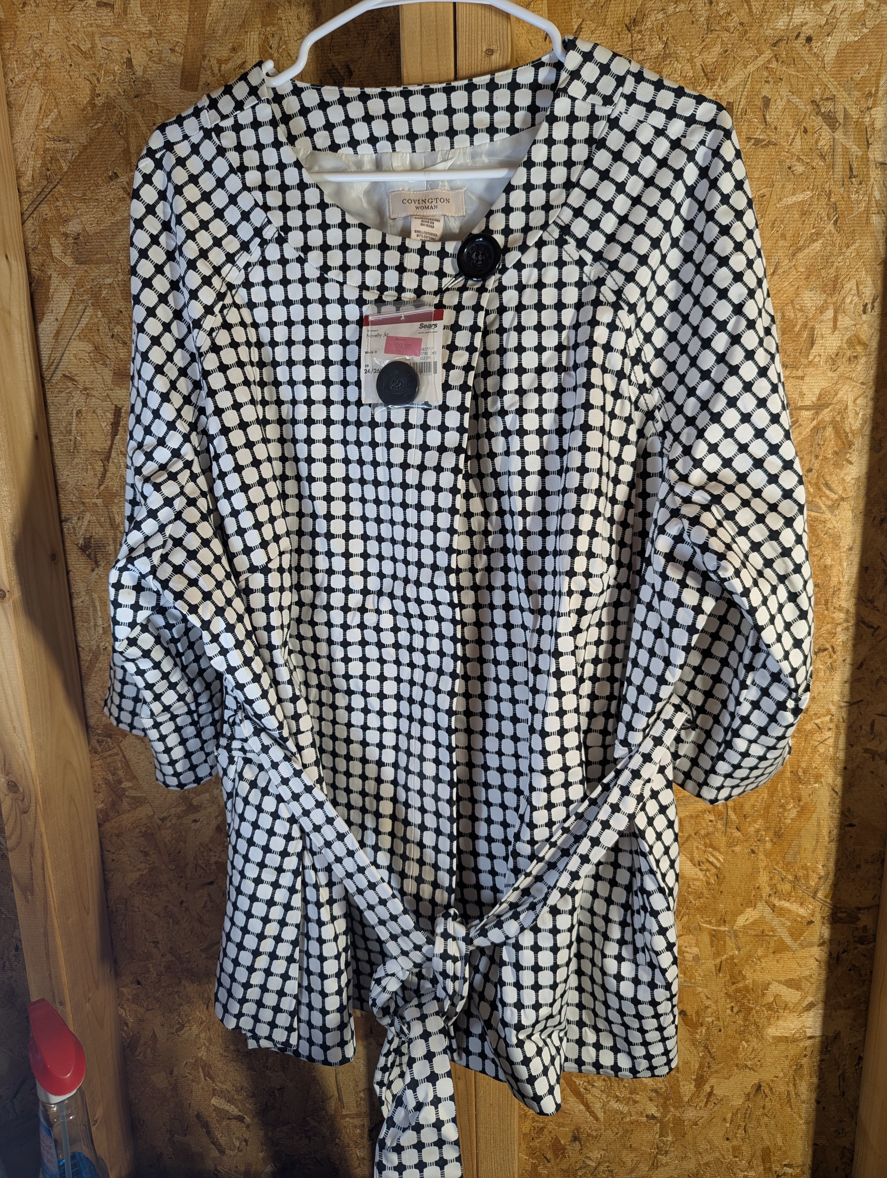 Black & White Novelty Jacket Size 26W