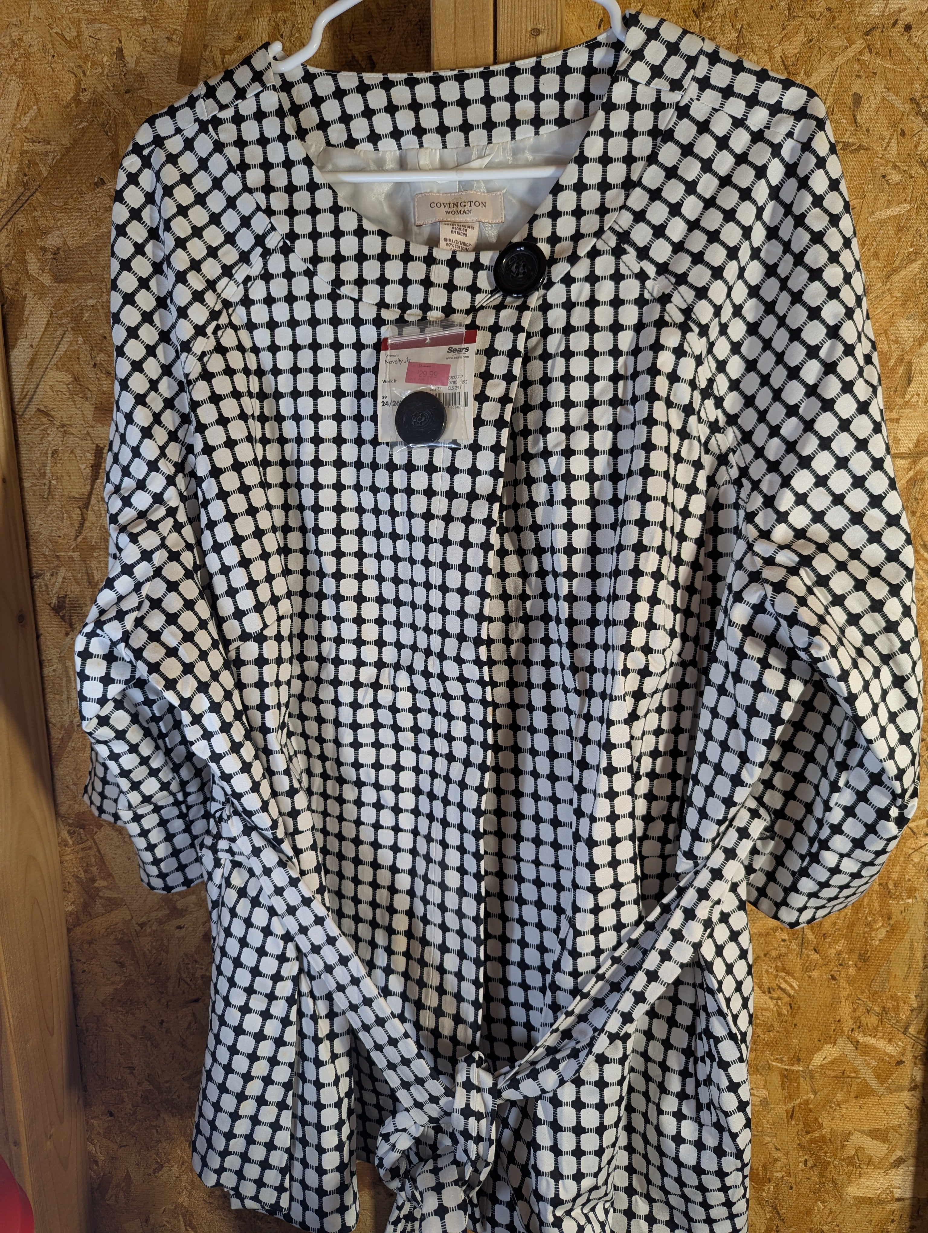 Black & White Novelty Jacket Size 26W